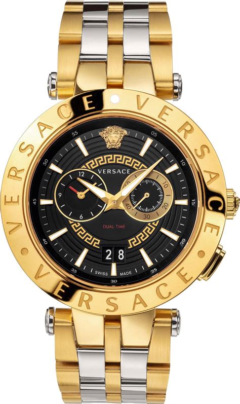 versace herrenuhr gold|Versace V.